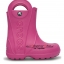 Crocs Kids Handle It Rain Boot - Fuchsia ของแท้ Outlet ไทยและอเมริกา