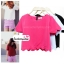 เสื้อแฟชั่น สีฟ้า ผ้าฮานาโกะ ทรงสวย แบบน่ารักๆ เป็นหยักๆช่วงเอวและแขน เนื้อผ้าอยู่ทรง ใส่สบาย ไม่ยับง่าย สินค้าคุณภาพ ราคาไม่แพง