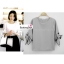 เสื้อแฟชั่นผ้าฮานาโกะ แบบสวยเรียบหรู สีเหลืองอ่อน แขนสามส่วนผูกโบว์ สไตล์เกาหลีน่ารักๆ ผ้าฮานาโกะเนื้อดี ใส่สบาย ใส่ทำงาน ใส่เที่ยวได้ทุกโอกาส
