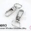 ตะขอคอหมา สีโรเดียม 22X43มิล (2ชิ้น)