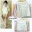 เสื้อแฟชั่นผ้าฮานาโกะ เนื้อผ้าคุณภาพดี สีนู้ด แขนยาว Colourful สีสันสดใส เนื้อผ้าอยู่ทรง ไม่ยับง่าย ใส่สบาย สินค้าคุณภาพ ราคาไม่แพง