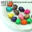 ลูกปัดไม้ ท่อ/ถังเบียร์ คละสี 12x9 มิล (1ขีด/100กรัม)
