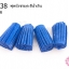 พู่หนังชามุด สีน้ำเงิน 3.5ซม (4ชิ้น)