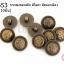 กระดุมพลาสติก สีโลหะ สีทองเหลือง 15มิล(10ชิ้น)