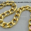 โซ่ห่วง สีทอง (เจียร) พลาสติก 6X9มิล (1หลา/90ซม.)