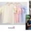 เสื้อผ้าแฟชั่นสวยๆ เสื้อทำงาน ทรงแขนกลีบบัว สีม่วง ผ้าฮานาโกะ แบบสวยหวานๆสไตล์เกาหลี
