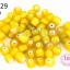 ลูกปัดแก้ว ทรงกระบอก สีเหลือง 6มิล(1ขีด/100กรัม)