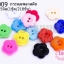 กระดุมพลาสติก ดอกไม้ คละสี 15มิล(1ขีด/100กรัม)