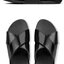 Fitflop Lulu Leather Cross Slide Black Mirror ของแท้ นำเข้าจาก USA และ UK