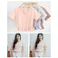 เสื้อครอป สีโอรส คอวี เอวพลีท เข้ารูป แบบสวยน่ารักๆ เสื้อสีพื้น ใส่ง่าย ใส่สบาย เนื้อผ้าฮานาโกะคุณภาพดี