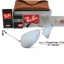 RayBan - RB3025 019/W3 Aviator Polarized Crystal Silver Lens, 58 mm.