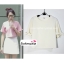 เสื้อแฟชั่นผ้าฮานาโกะ เสื้อทำงาน สีแดง แขนสามส่วนแต่งโบว์ น่ารักมากๆ สินค้าคุณภาพดี ราคาไม่แพง
