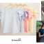 เสื้อผ้าแฟชั่นสวยๆ เสื้อทำงาน ทรงแขนกลีบบัว สีม่วง ผ้าฮานาโกะ แบบสวยหวานๆสไตล์เกาหลี