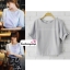 เสื้อแฟชั่น เสื้อทำงาน ผ้าฮานาโกะ สีดำ แต่งโบว์ที่แขน แบบสวยน่ารัก สไตล์เกาหลี สินค้าคุณภาพดี ราคาเบาๆ