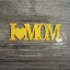ป้ายตกแต่งเค้ก I LOVE MOM สีทอง