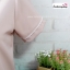 เสื้อผ้าแฟชั่นสวยๆ เสื้อทำงาน สีนู้ด ผ้าฮานาโกะ คอวี กุ้นขอบส้นสีขาวตัดกัน แบบสวย ดีไซน์เก๋ๆ สินค้าคุณภาพดี