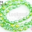 คริสตัลจีน ทรงหยดน้ำ สีเขียวอ่อน 4มิล(1เส้น)