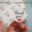 สติกเกอร์ตกแต่งลาย Thank you พื้นขาว แพ็ค 10 แผ่น