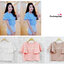เสื้อครอป ผ้าฮานาโกะ สีขาว แต่งระบายแขน แบบสวยหวานสไตล์เกาหลี มีซิปหลังค่ะ เนื้อผ้าฮานาโกะคุณภาพดี