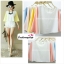 เสื้อแฟชั่นผ้าฮานาโกะ เนื้อผ้าคุณภาพดี สีนู้ด แขนยาว Colourful สีสันสดใส เนื้อผ้าอยู่ทรง ไม่ยับง่าย ใส่สบาย สินค้าคุณภาพ ราคาไม่แพง