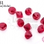 คริสตัลสวารอฟสกี้ (SWAROVSKI) สีแดงเข้ม รูข้าง 6มิล(10เม็ด)