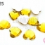 เพชรแต่ง หัวใจ สีเหลืองทอง ไม่มีรู 14มิล(10ชิ้น)