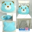 หมอนอิงตุ๊กตา หัว หมี ผ้าขนหนู เล็ก-กว้าง16นิ้ว