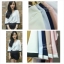 เสื้อแขนสามส่วน (สีม่วง) โทนสีพาสเทล คอวี กุ้นขอบสีตัดทูโทน แบบสวยน่ารักๆ